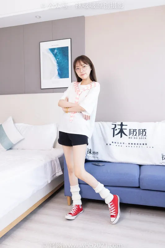 [BoBoSocks袜啵啵] NO.527 稚予-帆布鞋、堆堆袜套、白棉袜（花絮版） - BoBoSocks袜啵啵